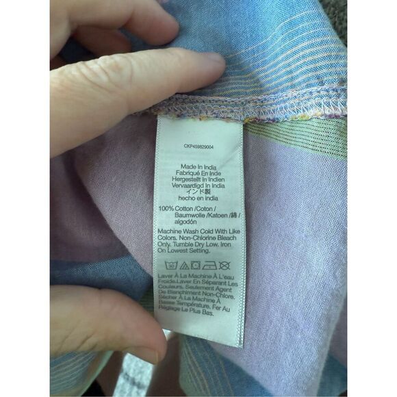 NEW Madewell Tie-Back Cover-Up Maxi Dress in Rainbow Stripe Medium - Picture 7 of 8